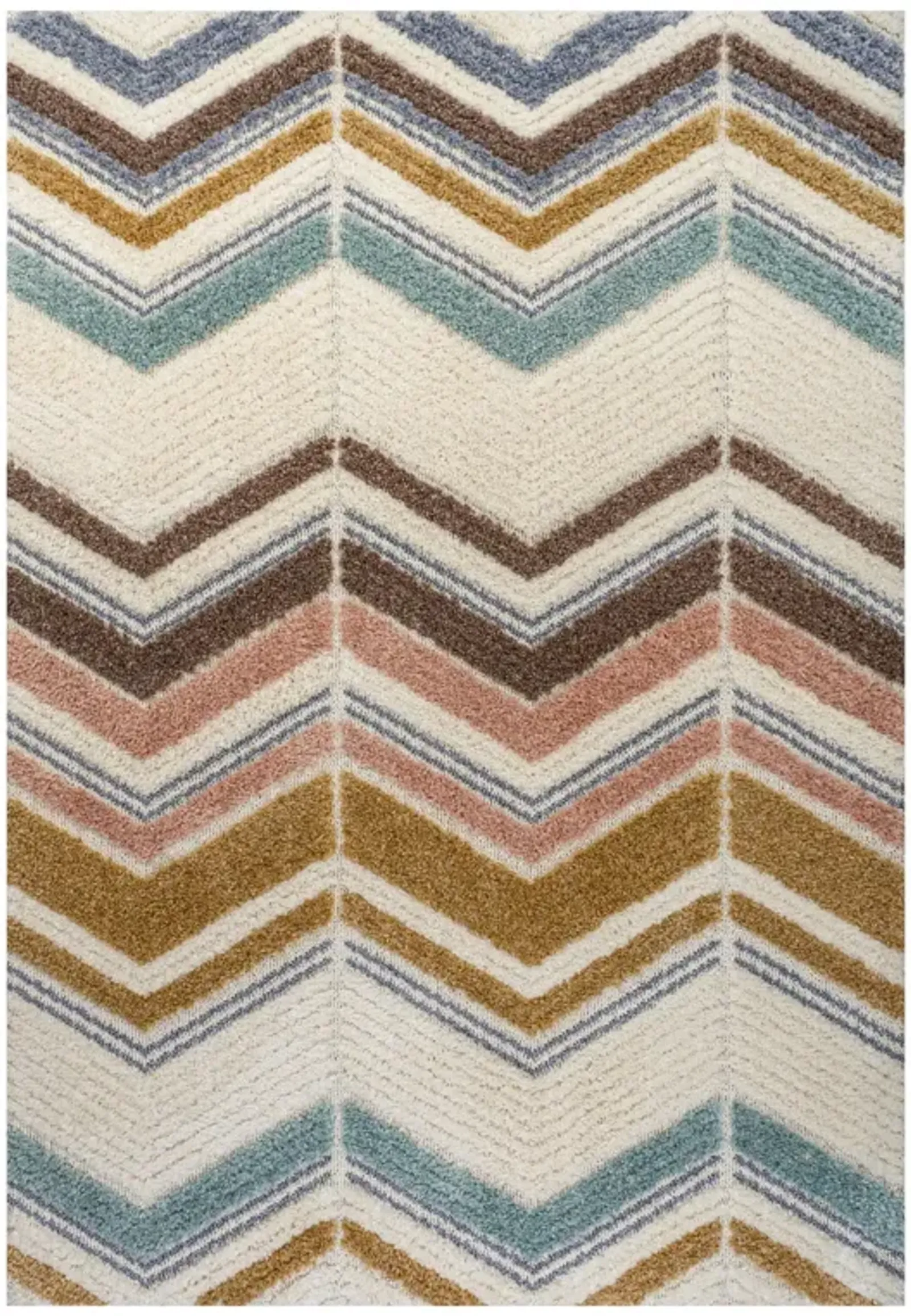 Elin Chevron High-Low Area Rug