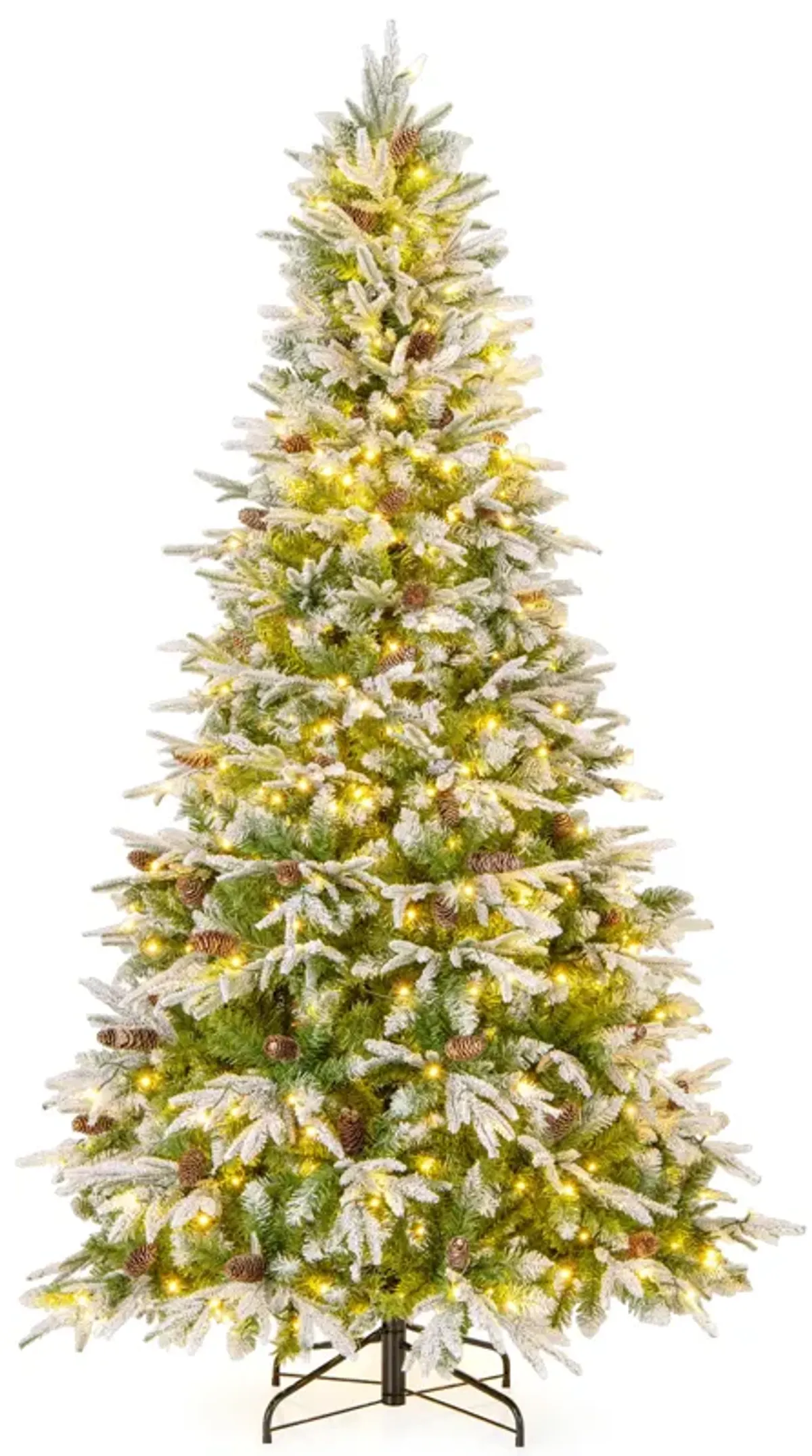 Pre-Lit Artificial Christmas Tree with Tips and  LED Lights