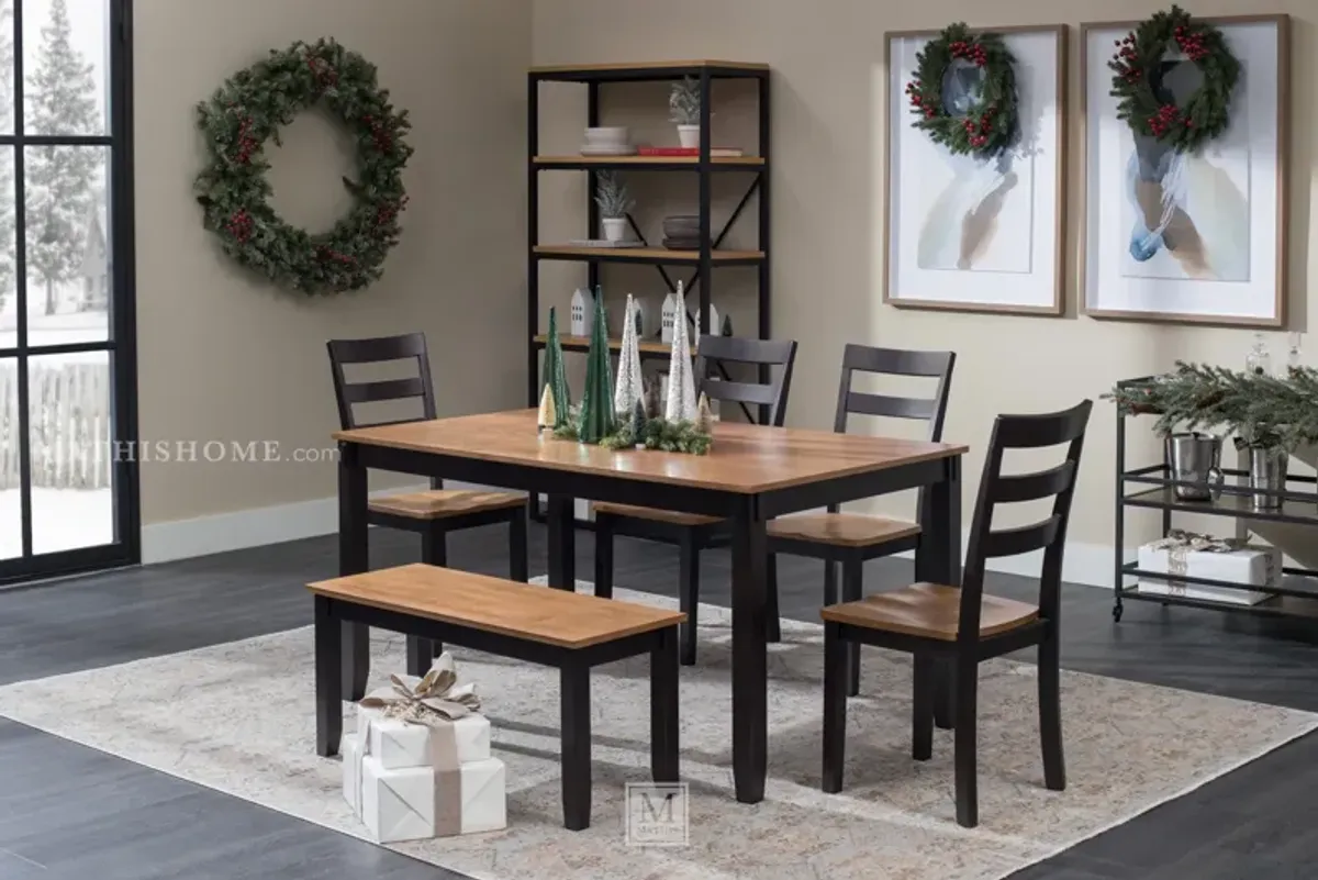 Gesthaven Dining Table with 4 Chairs and Bench