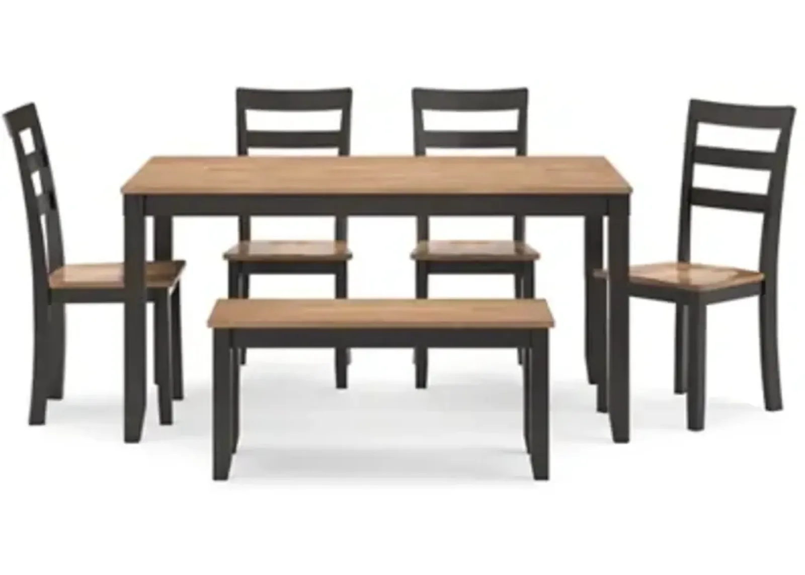 Gesthaven Dining Table with 4 Chairs and Bench