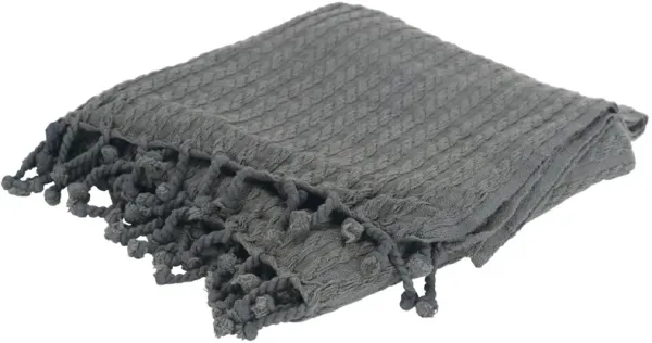 Dark Gray 50" x 60" Throw Blanket