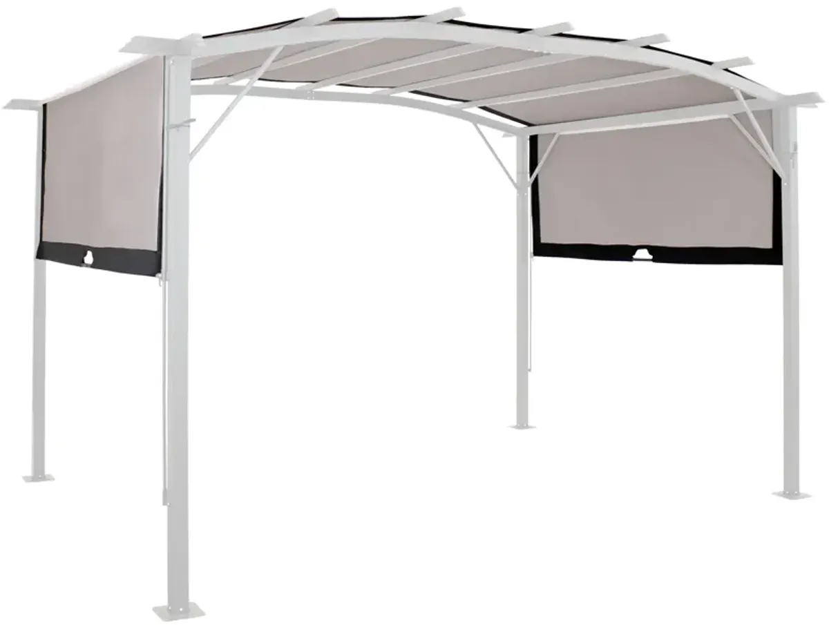 Sunnydaze 9 ft x 12 ft Polyester Retractable Pergola Canopy Shade