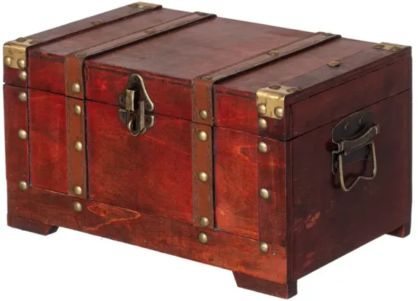 Multi-Function Vintage-Inspired Small Wooden Storage Box and Decorative Trunk – Ideal for Home Decor, Treasure Box, Jewelry Organizer and Storage - Perfect for Side Table and Entryway Decor