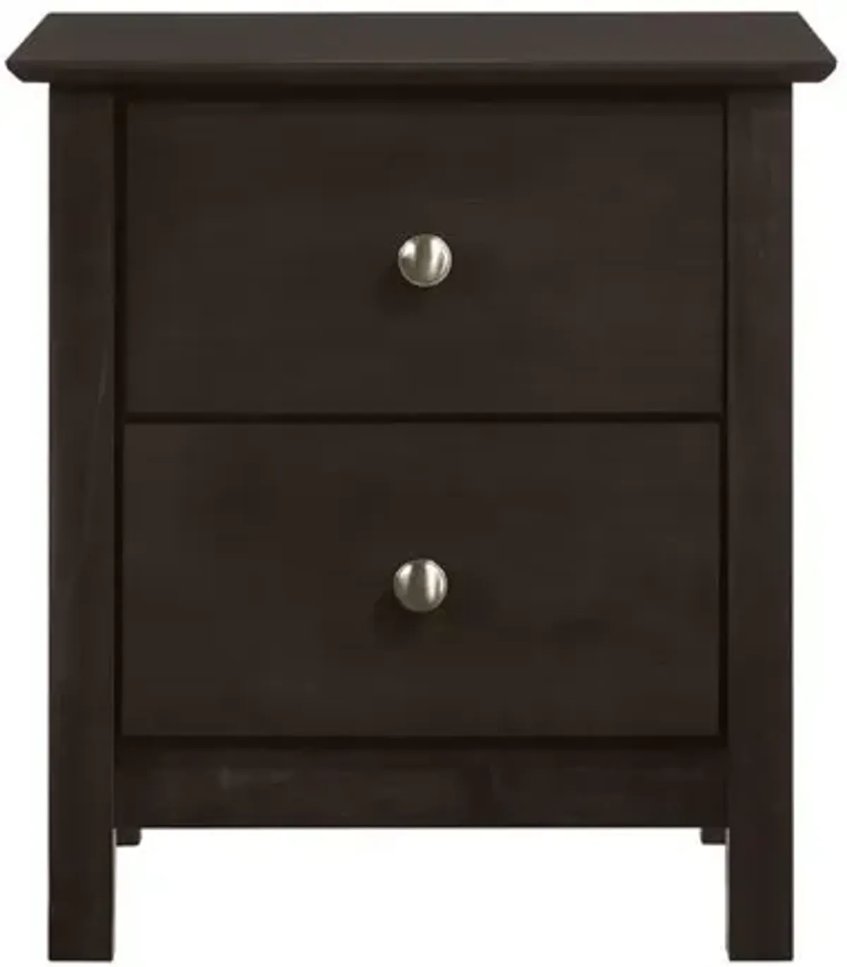 New Classic Furniture Zodiac 2 Drawer Nightstand-Merlot