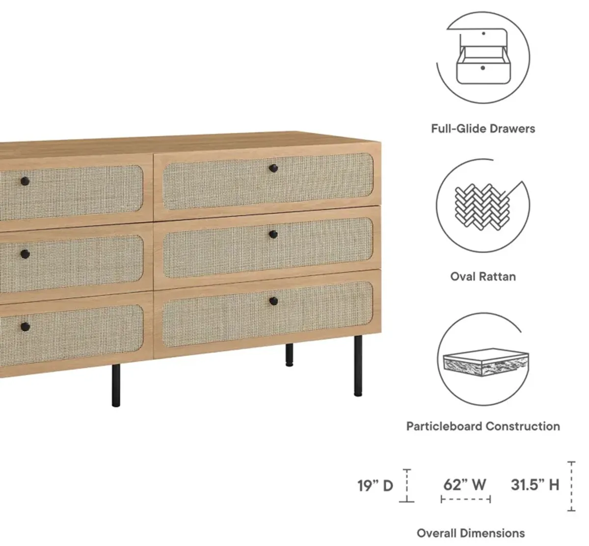 Chaucer 6-Drawer Dresser