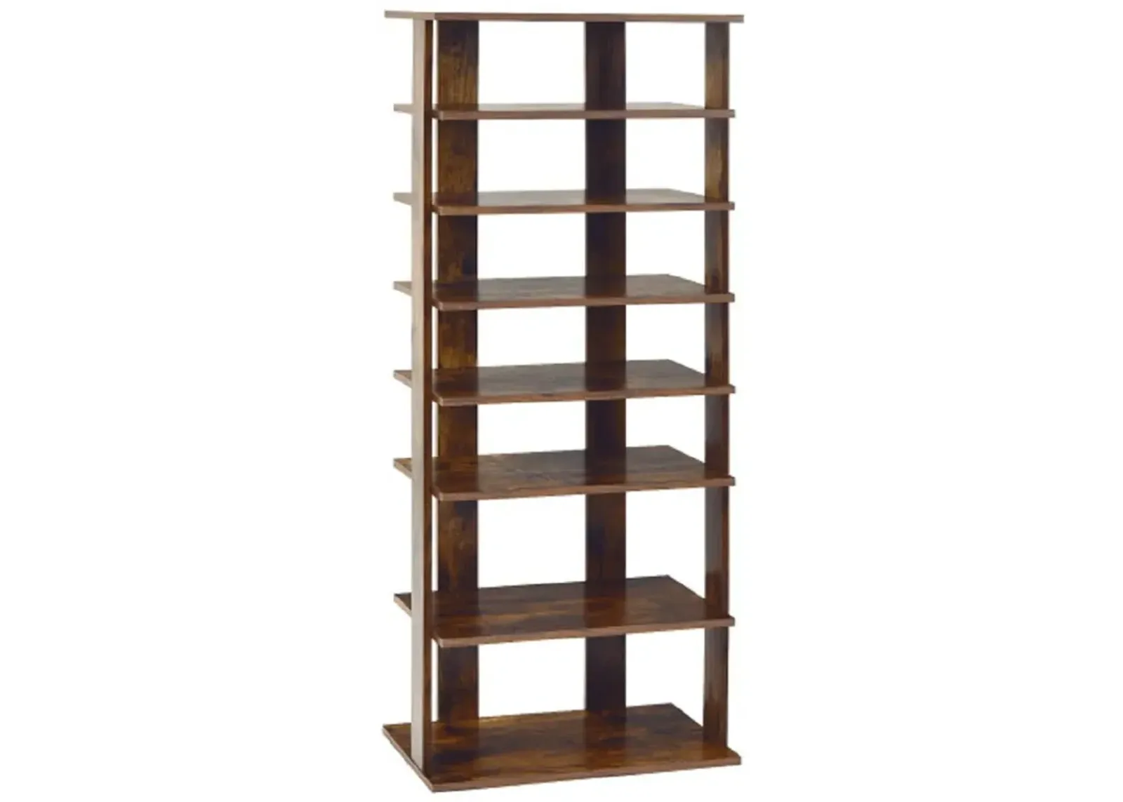 7-Tier Dual 14 Pair Shoe Rack Free Standing Concise Shelves Storage