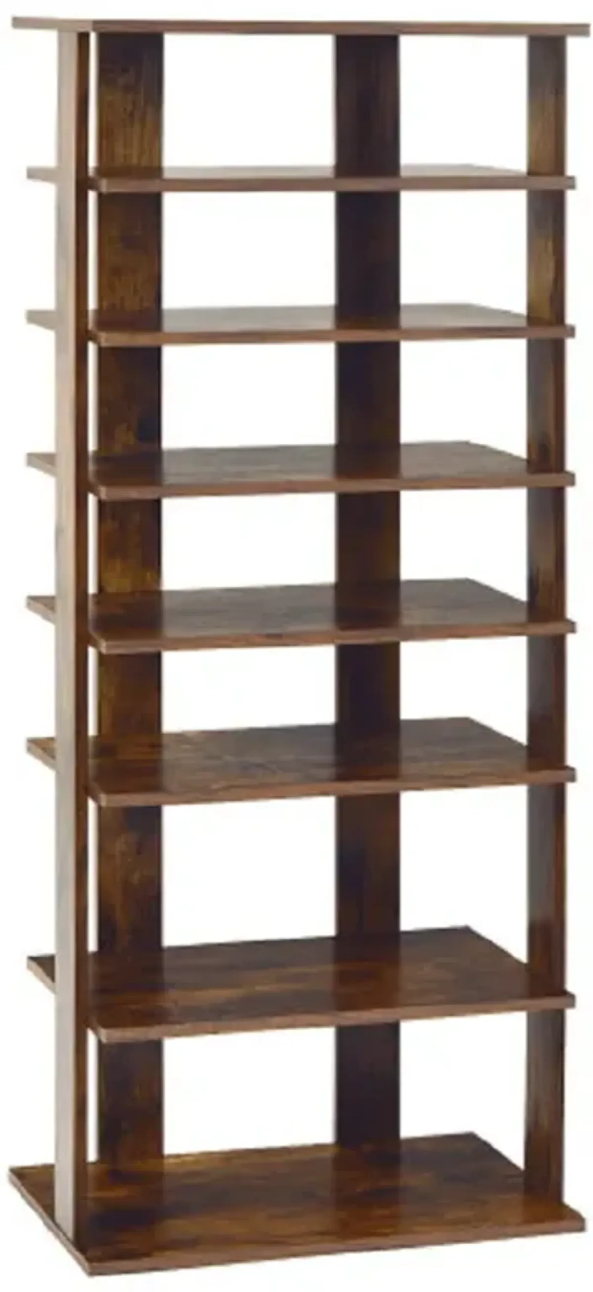 7-Tier Dual 14 Pair Shoe Rack Free Standing Concise Shelves Storage