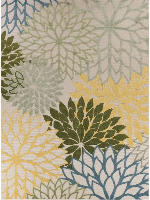 Aloha ALH05 Green/Multicolor 3'6" x 5'6" Rug