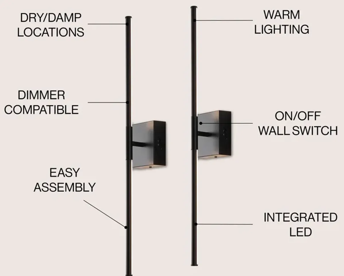 Makena Dimmable Integrated LED Metal Wall Sconce