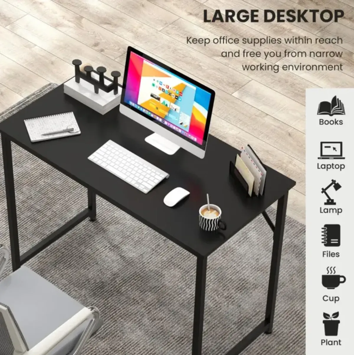 Hivvago L Shaped Computer Desk and Writing Workstation for Home and Office