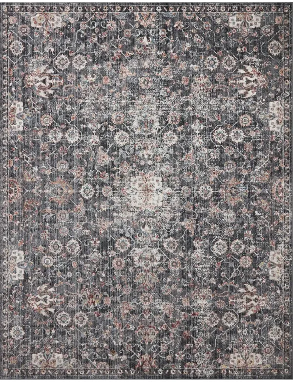 Cassandra Charcoal/Rust 9'3" x 13' Area Rug