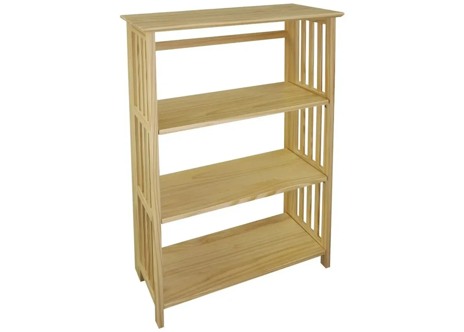 Soho Manhattan 4-Shelf Folding Bookcase 26" Wide - Natural