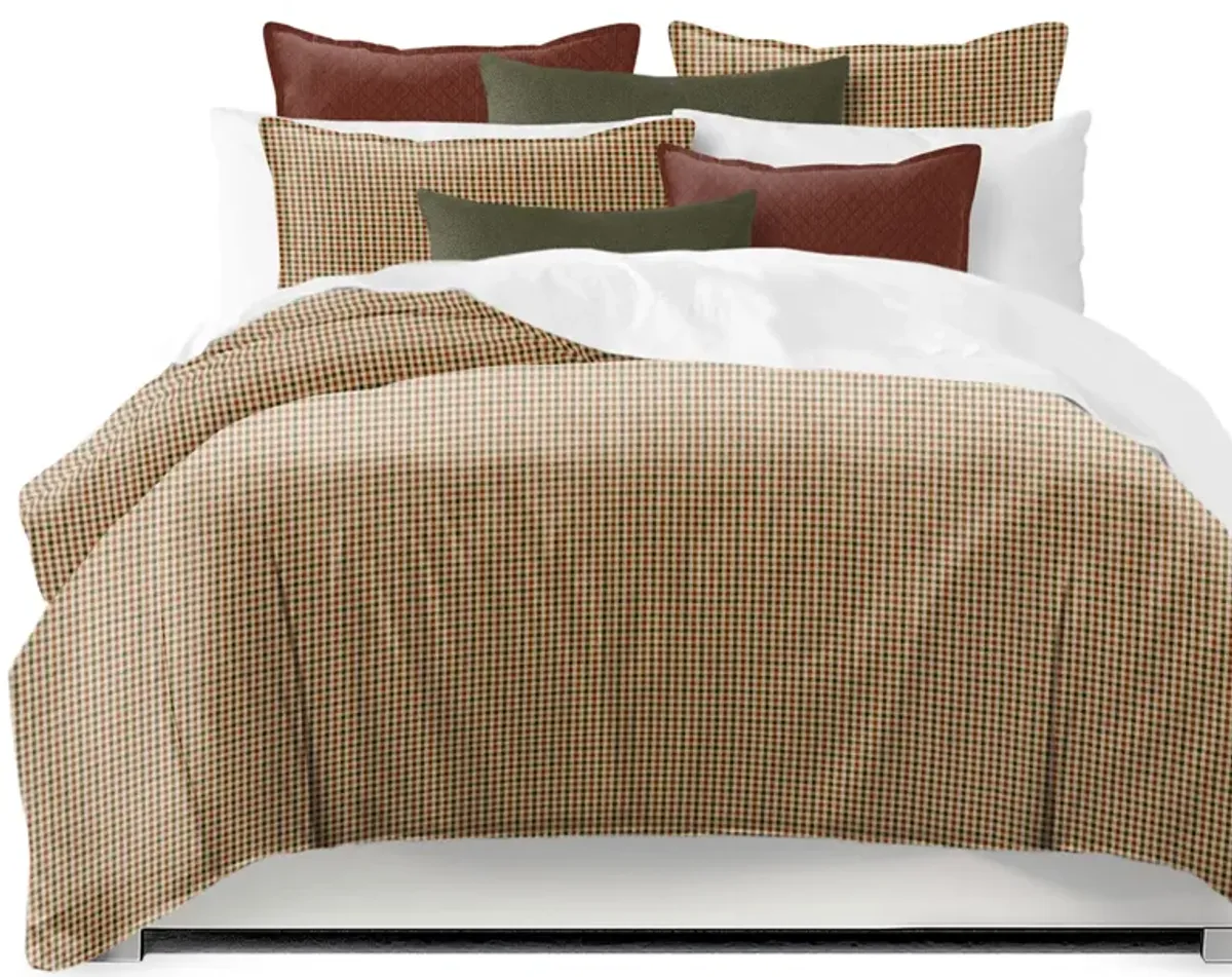 6ix Tailors Fine Linens Harper Cranberry Duvet Cover Set