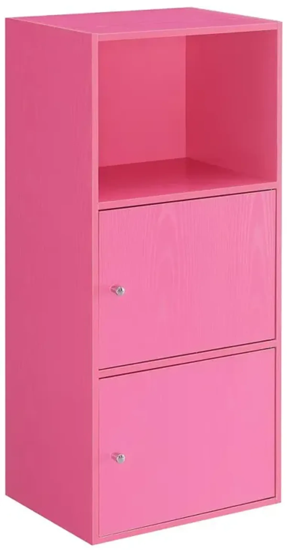 Convenience Concepts Xtra Storage 2 Door Cabinet with Shelf, Pink