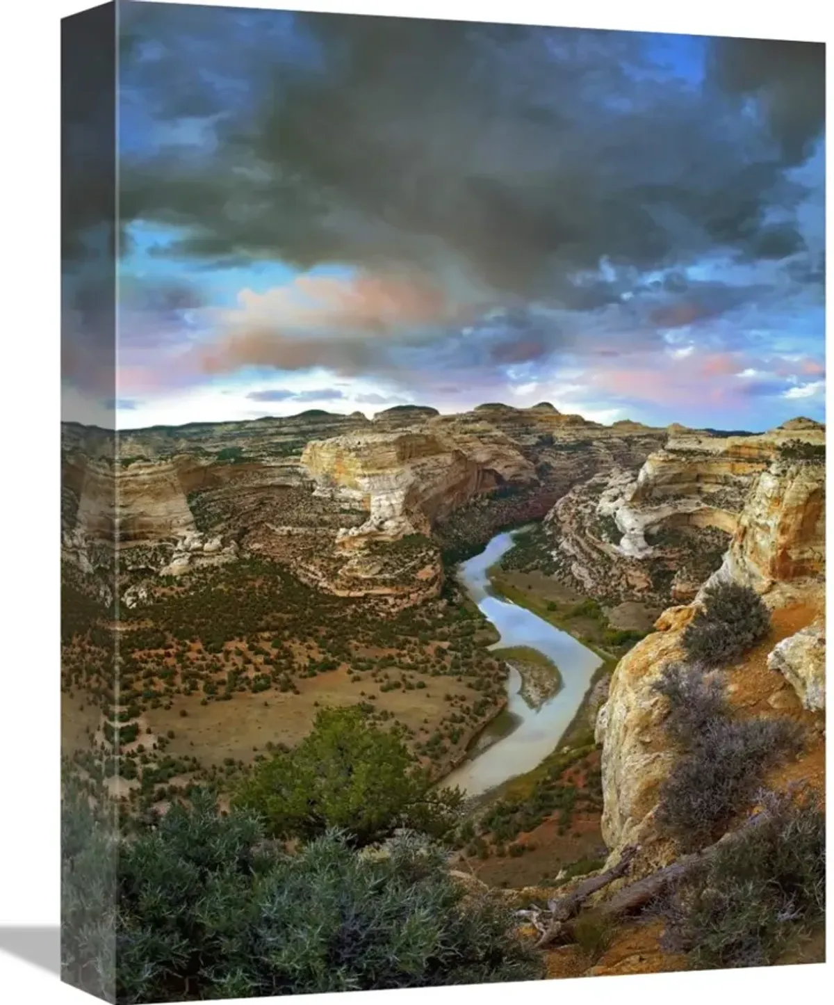 Winding Yampa River, Dinosaur National Monument, Colorado-Canvas Art-12x16