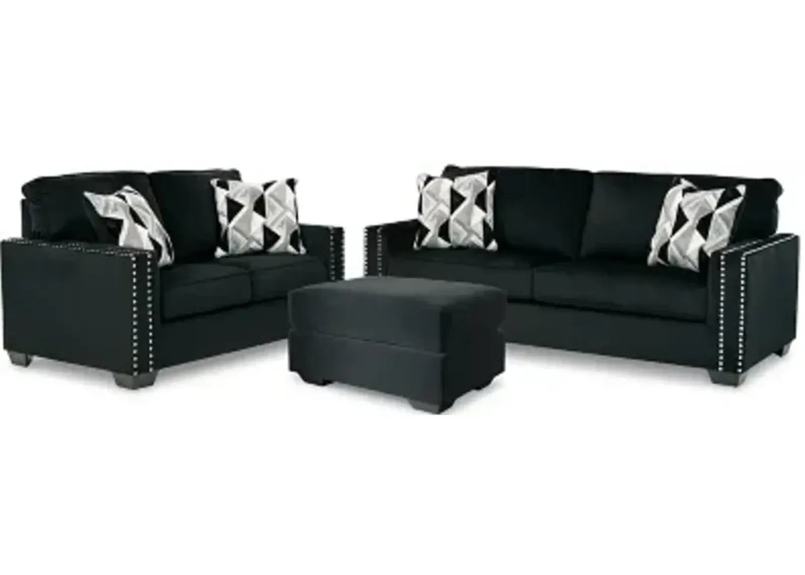 Gleston Sofa and Loveseat with Ottoman