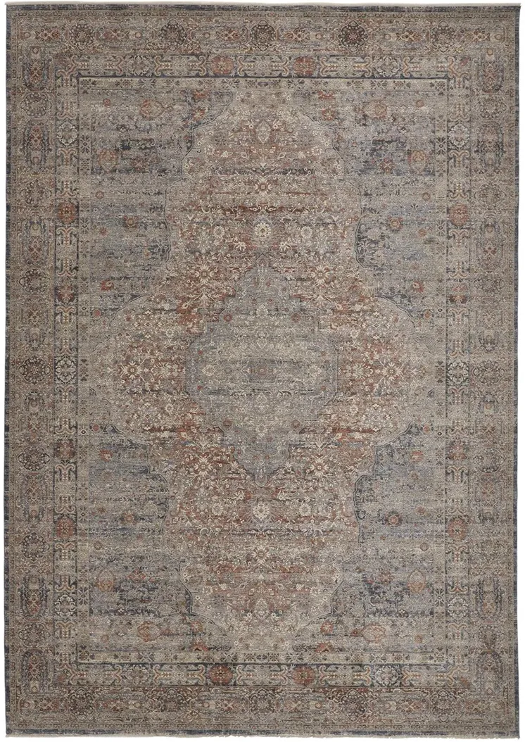 Marquette 3778F Gray/Ivory/Orange 6'7" x 9'10" Rug