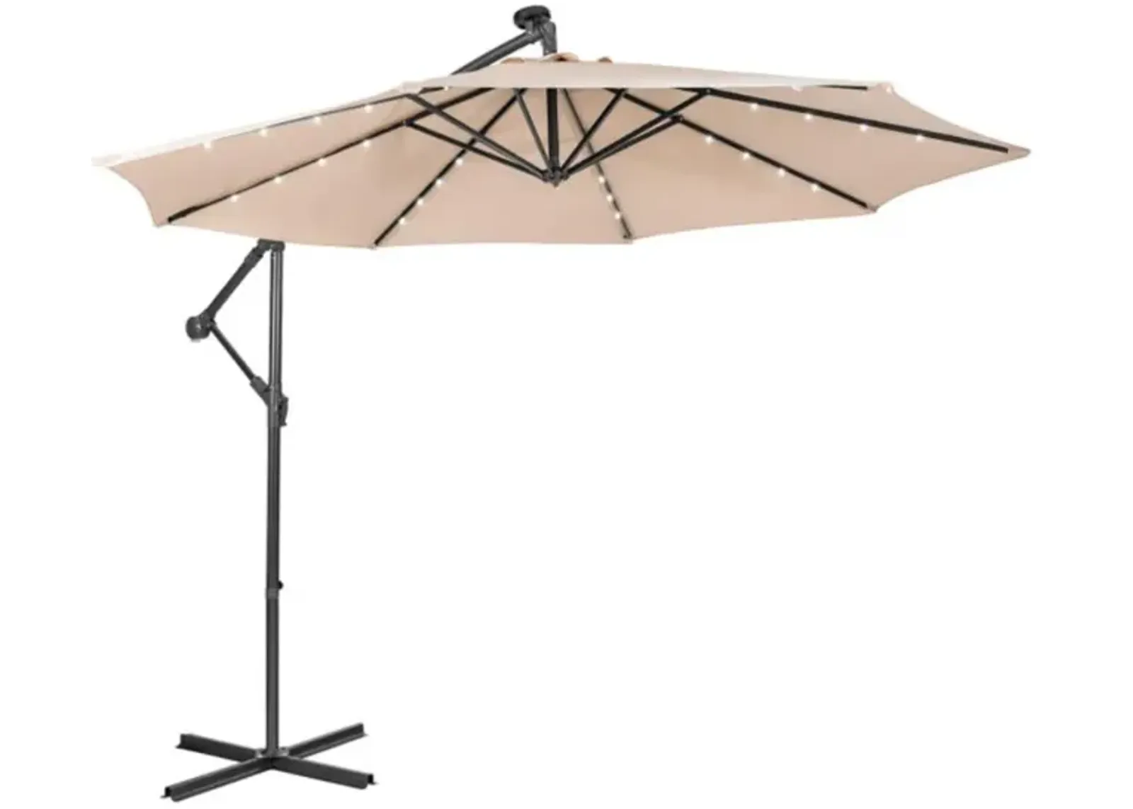 Hivvago 10 Feet Patio Cantilever Umbrella with Tilting System