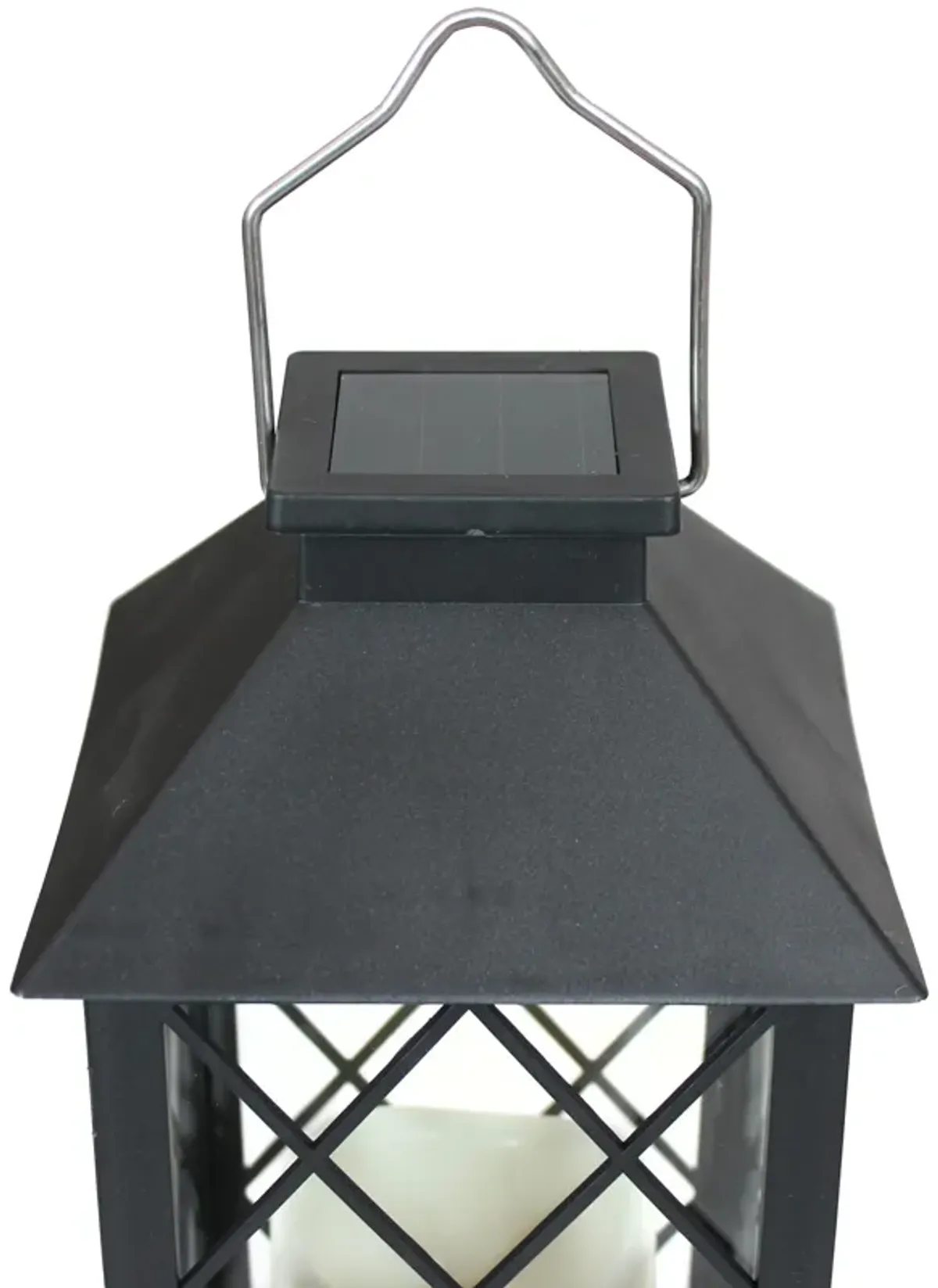 Sunnydaze Concord Outdoor Solar Candle Lantern - 11 in