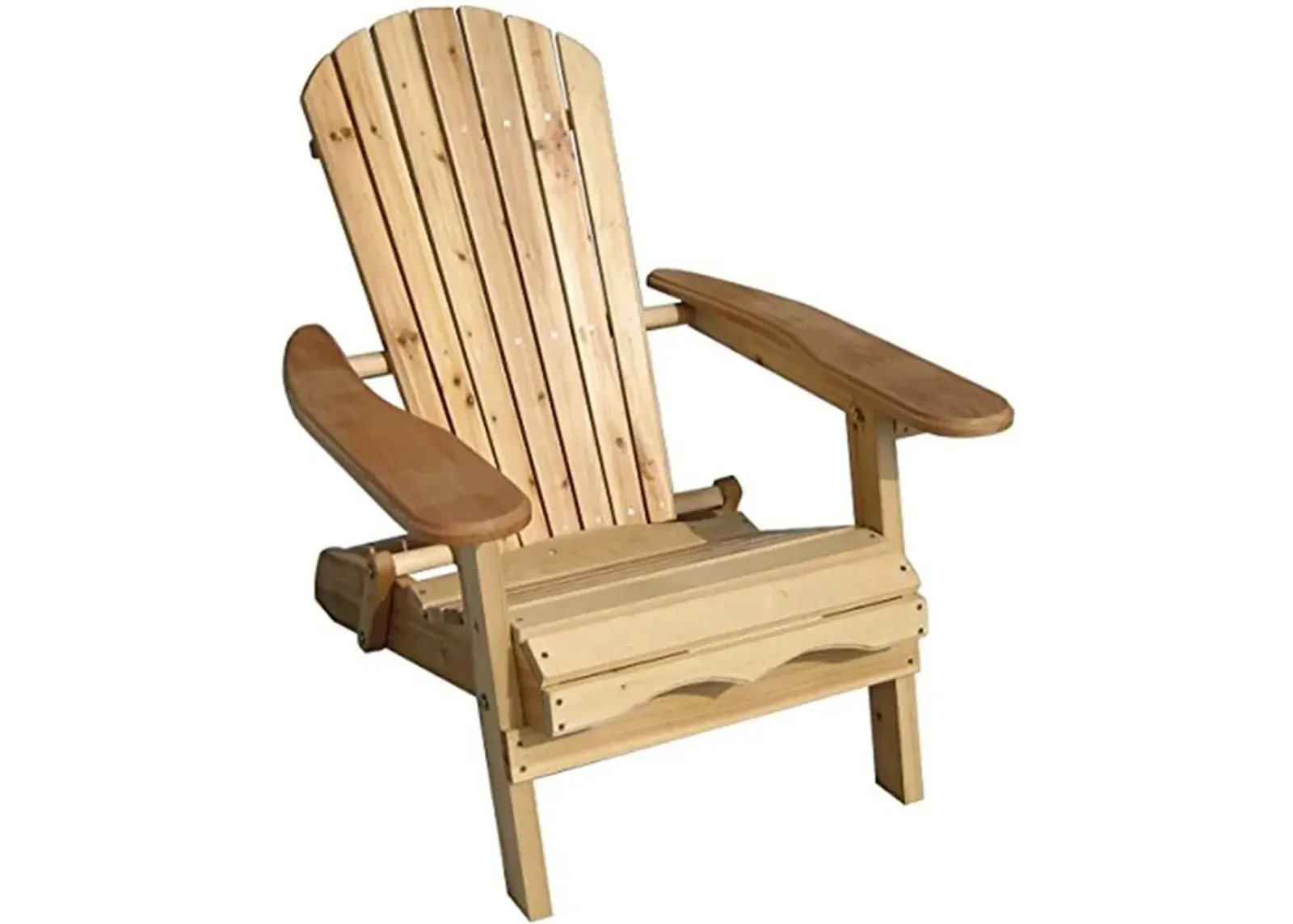 NorthbeamMerry Garden Foldable Wooden Adirondack Chair, Outdoor, Garden, Lawn, Deck Chair, Natural