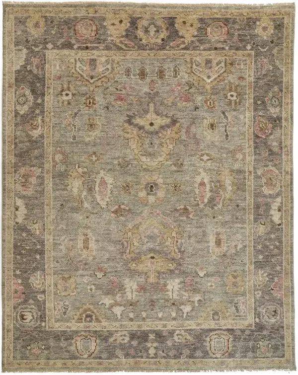Carrington 6504F Gray/Gold/Pink 3'6" x 5'6" Rug