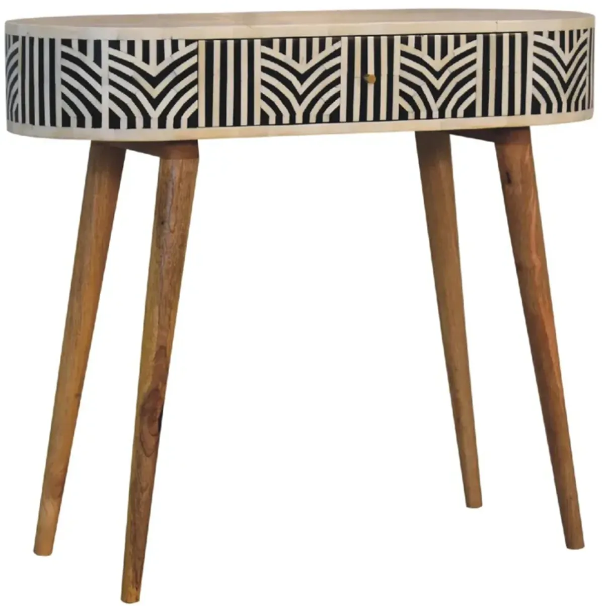 Edessa Bone Inlay 1 Drawer Solid Wood Console Table