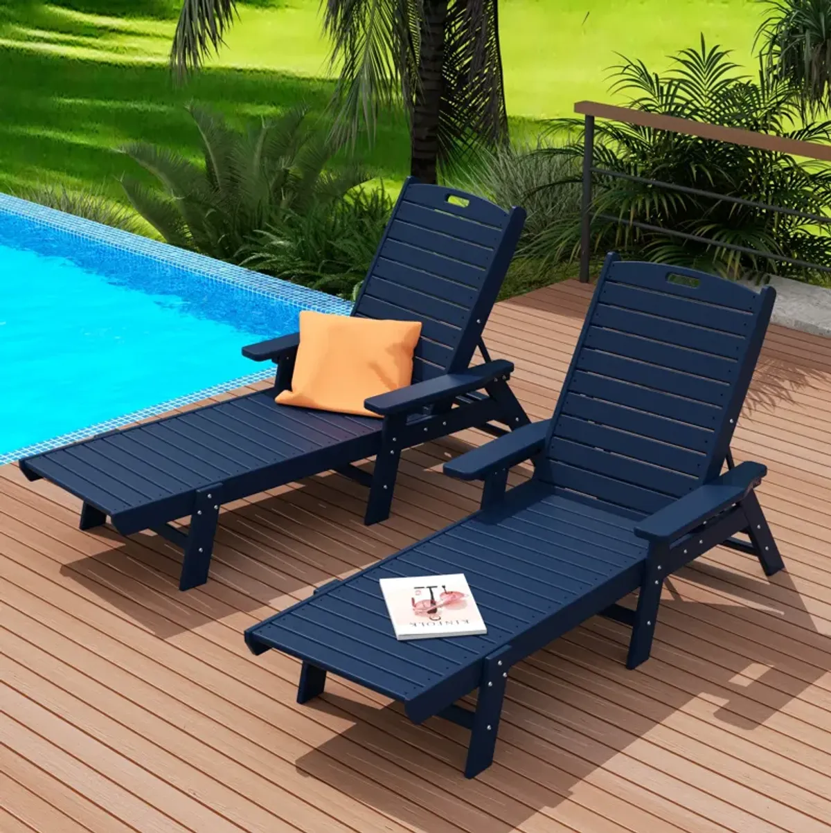 WestinTrends Adirondack Outdoor Chaise Lounge (Set of 2)