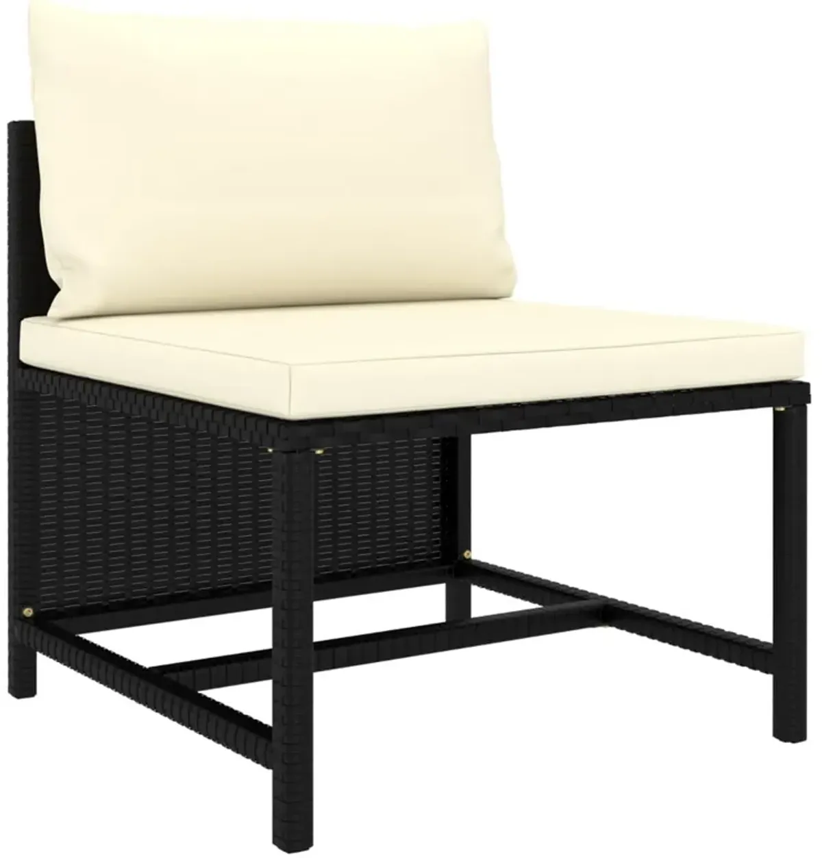 Nilo 9pc Outdoor Modular Corner Sofa Set w Dining Table, Black Rattan - Benzara