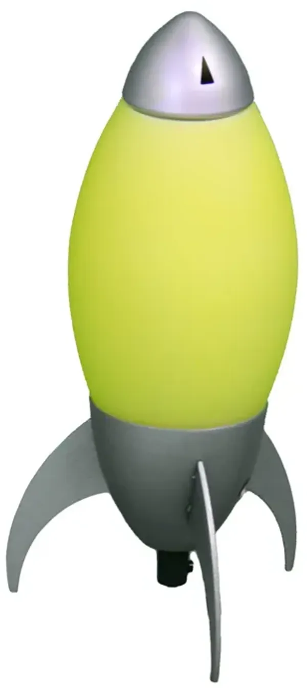 Hivvago 11" Yello Acrylic Bedside Table Lamp With Yellow Shade