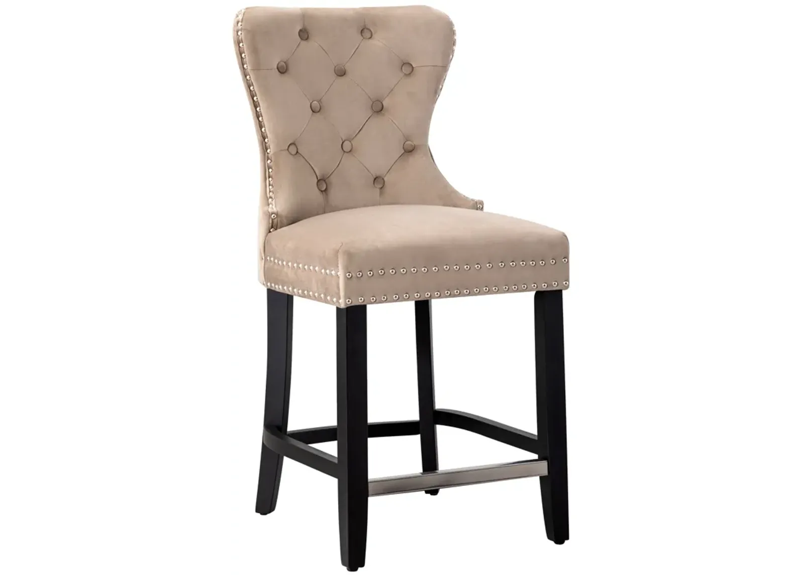 WestinTrends 24" Tufted Velvet Counter Stool