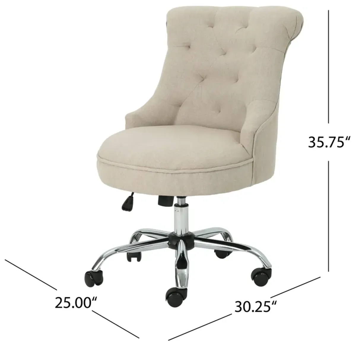 Sleek and Supportive Contemporary Office Chair with Diamond Stitching