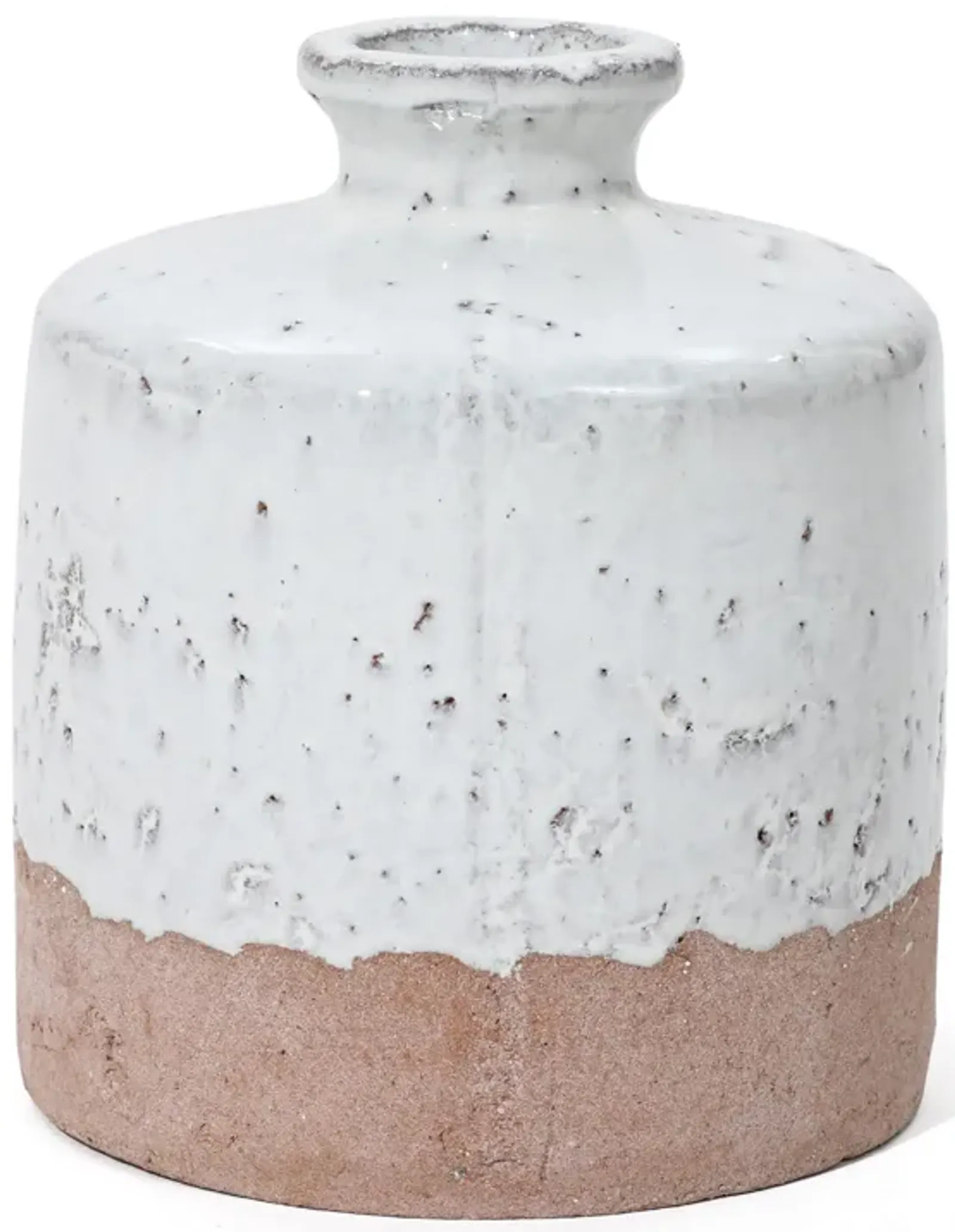 LuxenHome Two-Tone Rustic Terracotta Jug Vase
