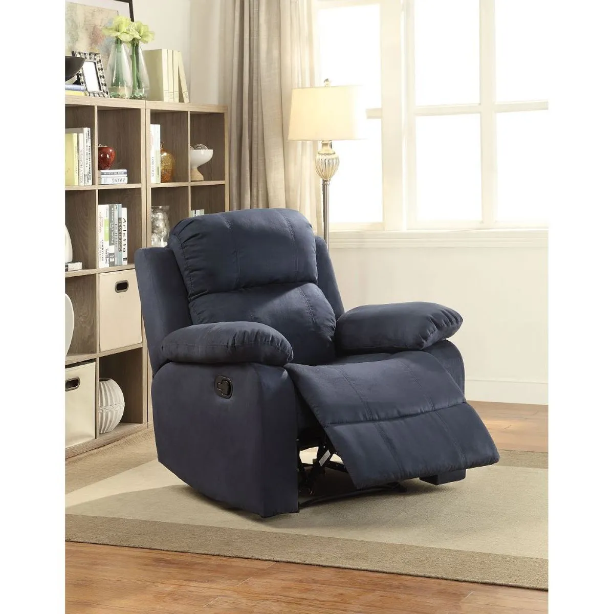 Parklon Recliner (Motion) in Blue Microfiber