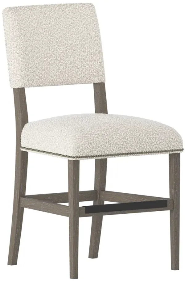Moore Fabric Counter Stool with Brown Legs