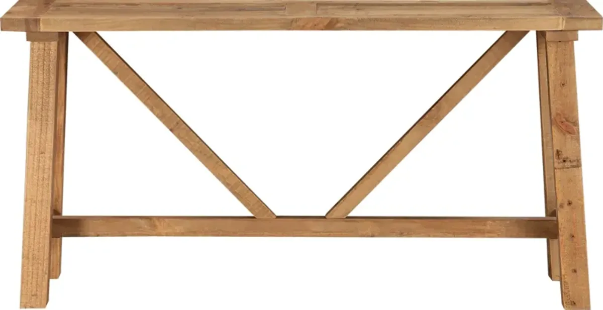 Harby Reclaimed Wood Console Table in Rustic Tawny