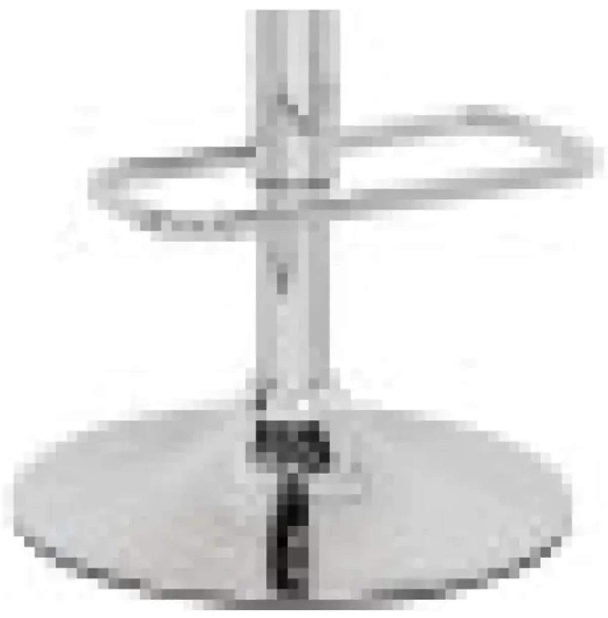 Rania Adjustable Stool (1 Piece) In Gray & Chrome