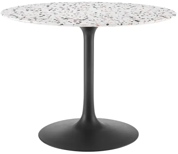 Modway - Lippa 40" Round Terrazzo Dining Table Black White