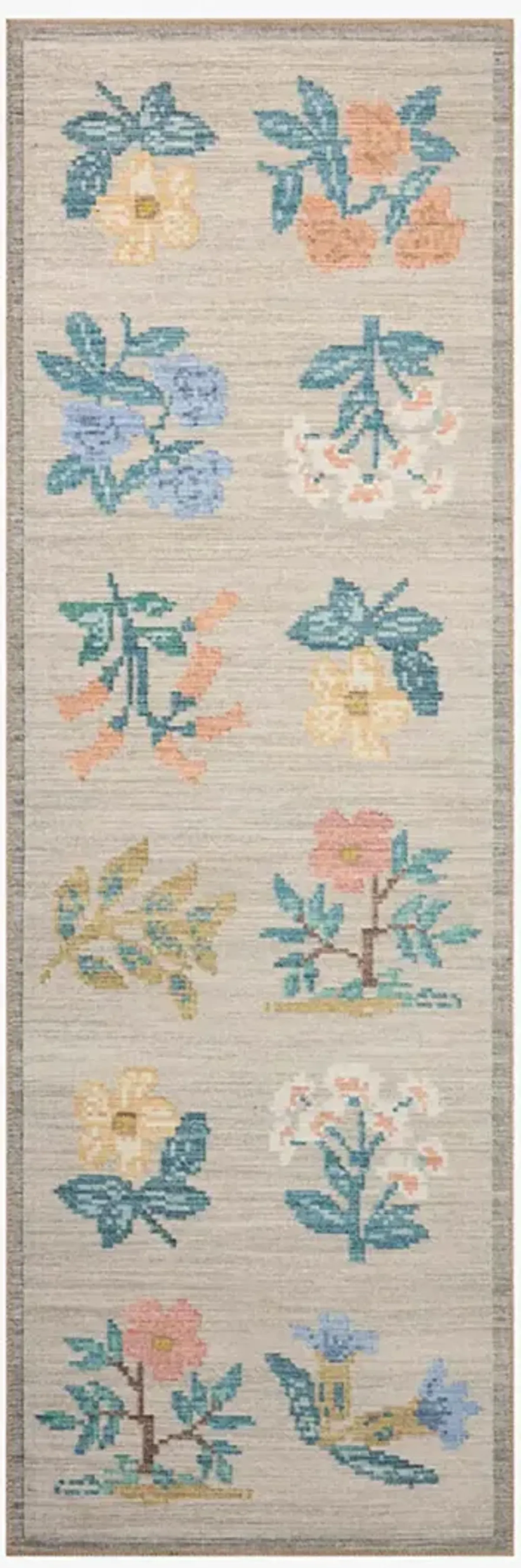 Rosa RSA-03 Cream 2''0" x 5''0" Rug by Rifle Paper Co.