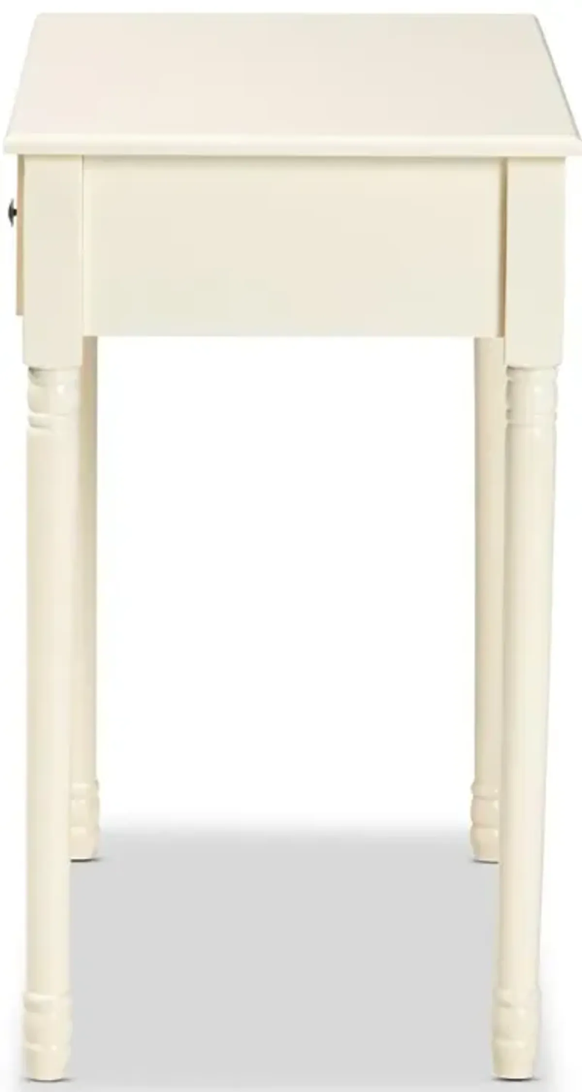 Mahler Classic and Traditional White Finished Wood 1-Drawer Console Table