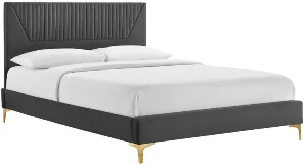 Modway - Yasmine Channel Tufted Performance Velvet Queen Platform Bed