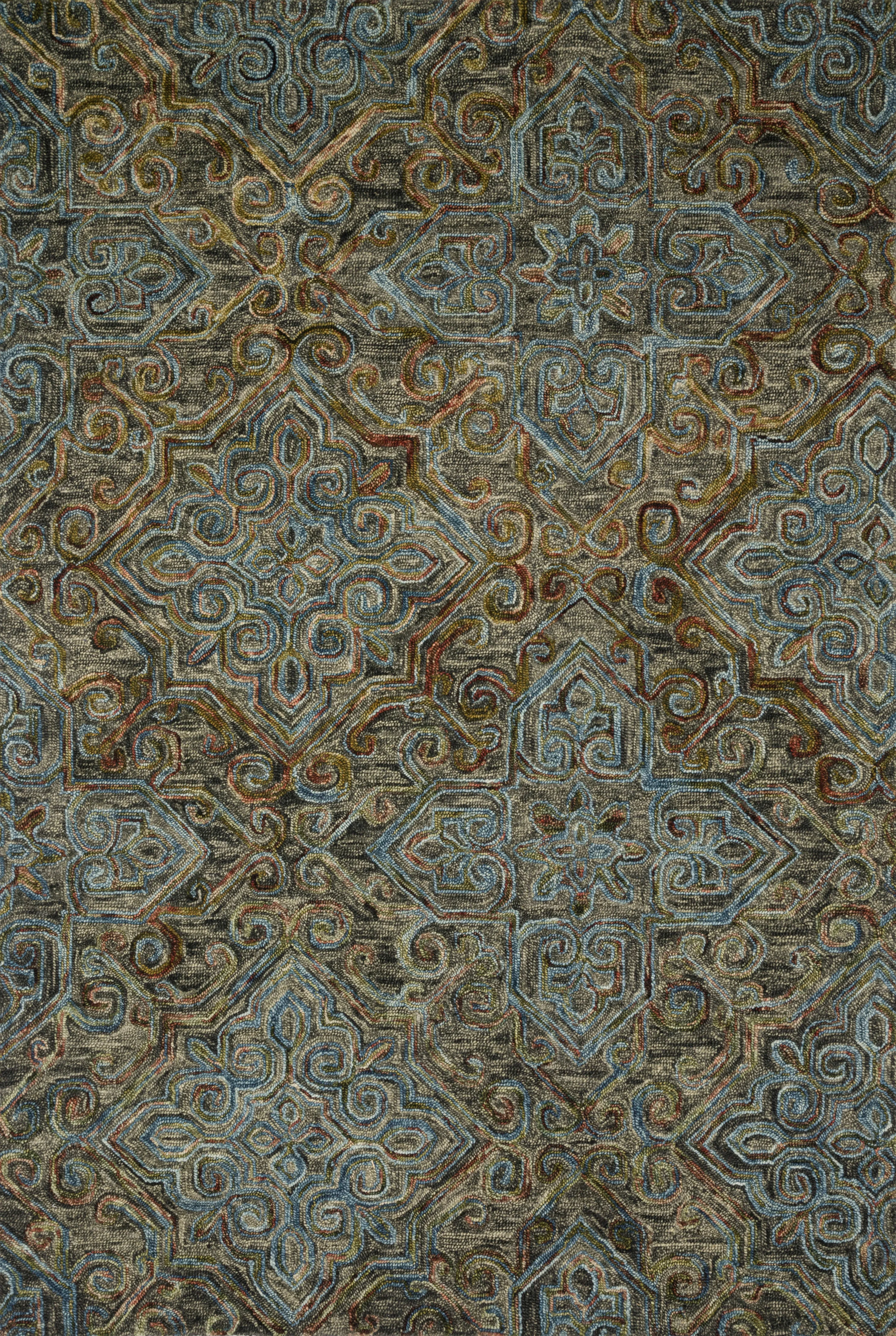 Victoria VK21 Charcoal/Multi 7'9" x 9'9" Rug