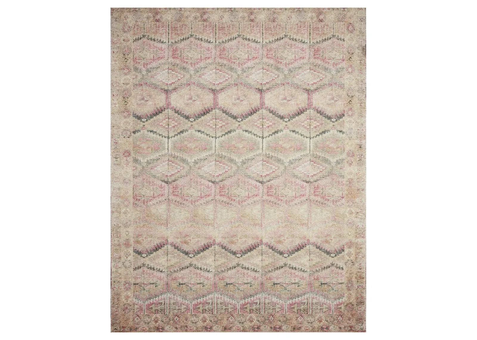 Layla LAY17 Pink/Lagoon 3'6" x 5'6" Rug by Loloi II