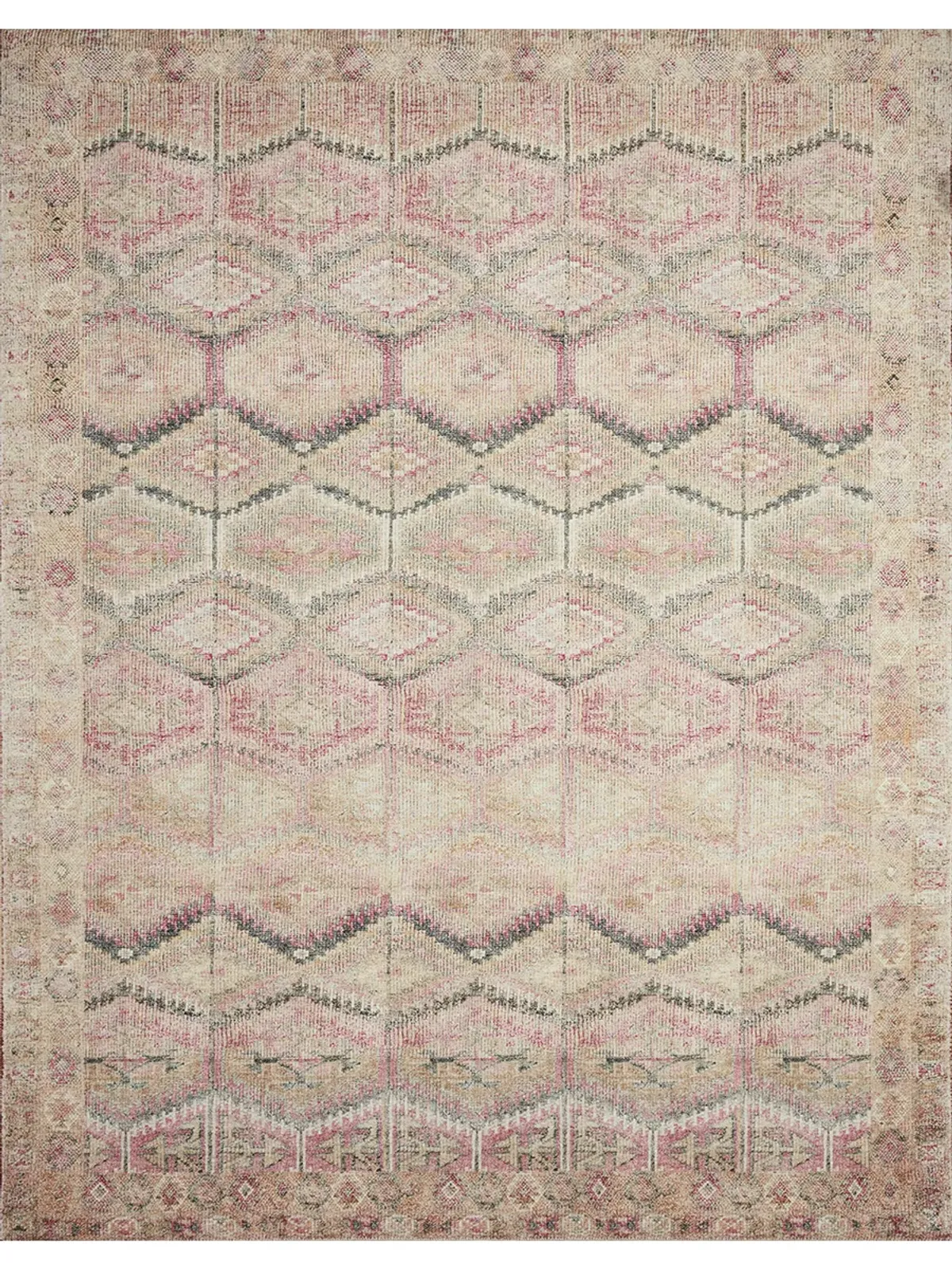 Layla LAY17 Pink/Lagoon 3'6" x 5'6" Rug by Loloi II