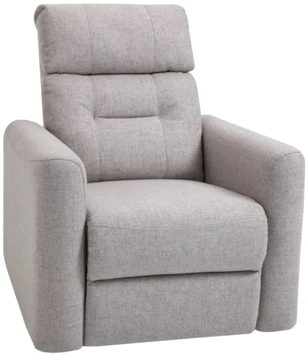 Beige Lounge Chair: 360° Swivel Manual Recliner for Living Room