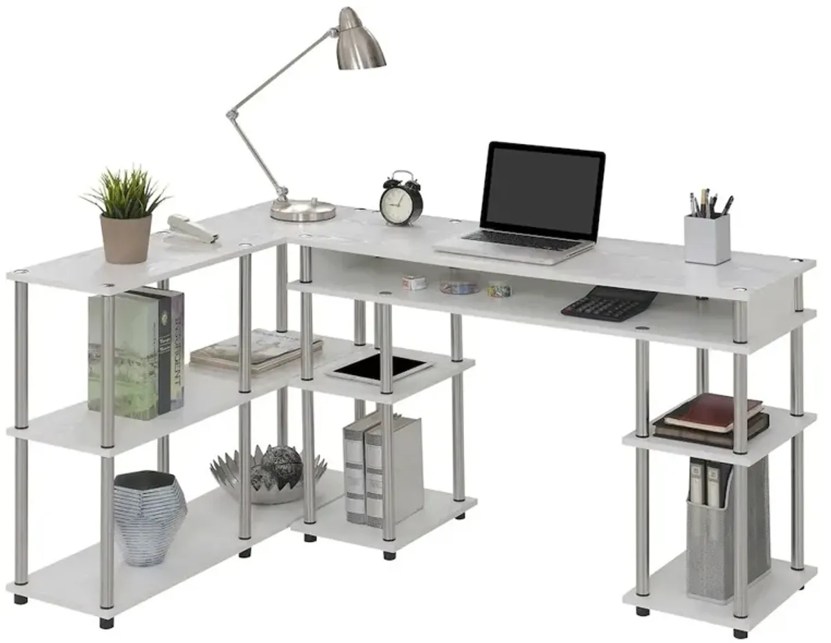 Convenience Concepts Designs2Go No Tools Desk and Console Table Set