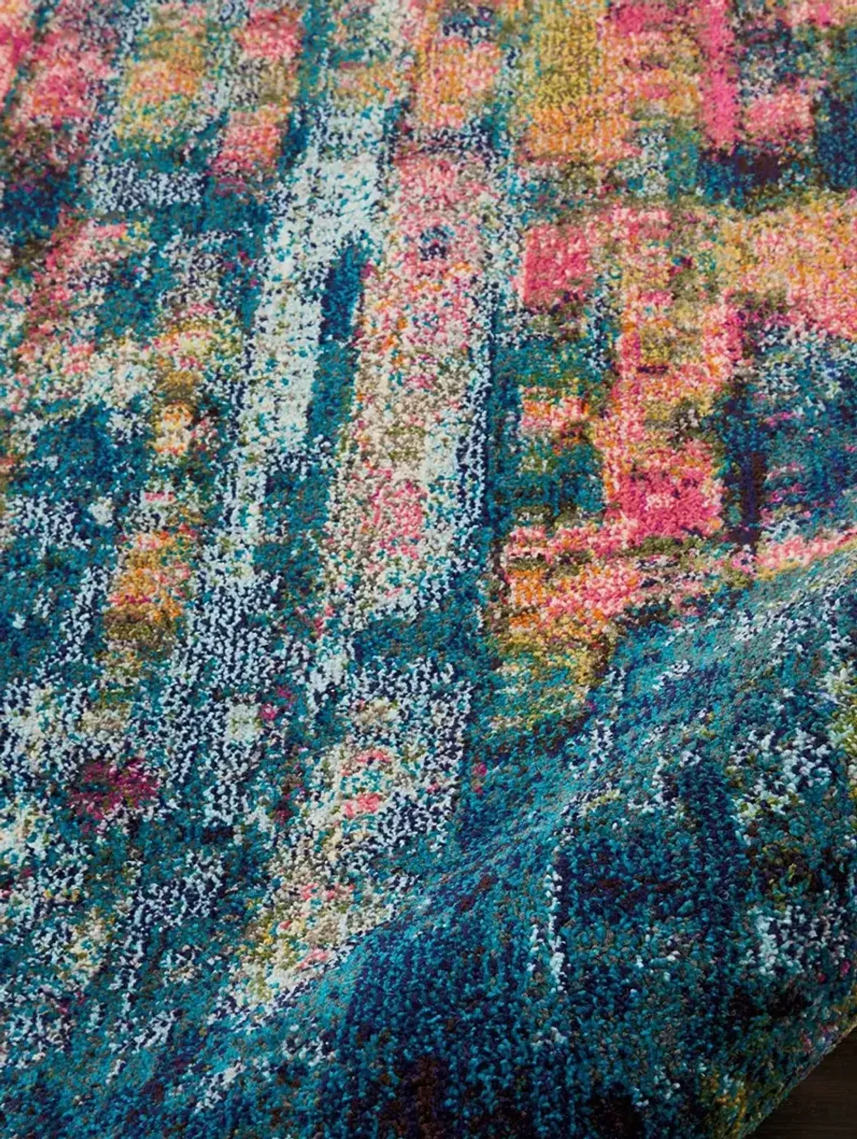 Celestial CES09 Blue/Yellow 7’10” x Round Rug