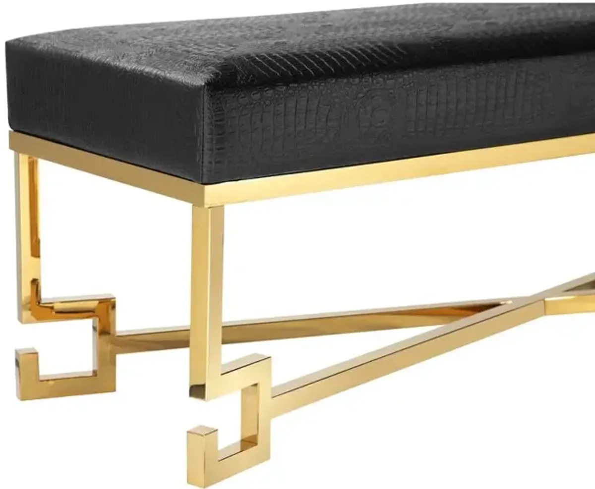 Dina Bench Gold Black