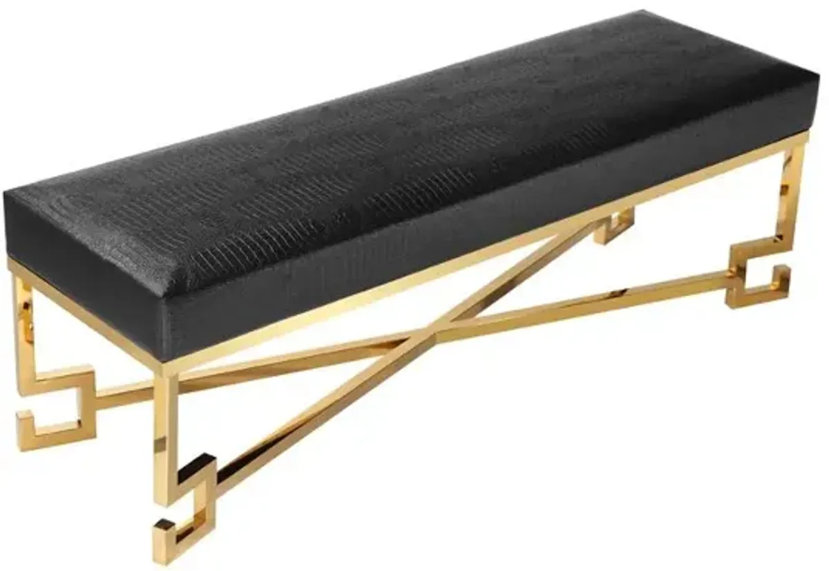 Dina Bench Gold Black