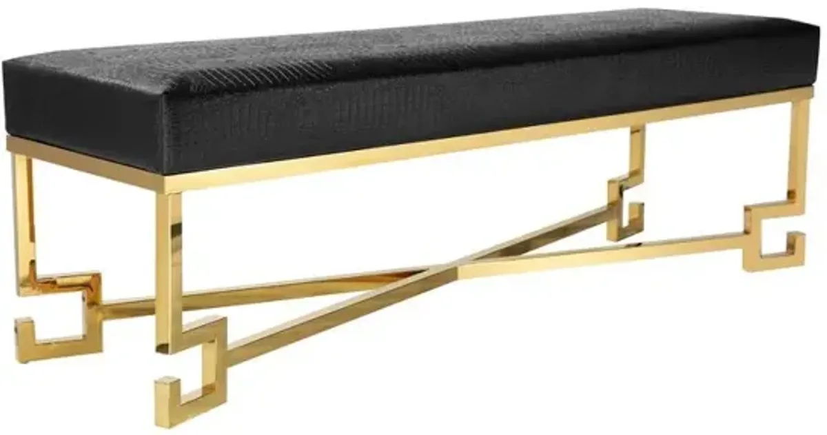 Dina Bench Gold Black