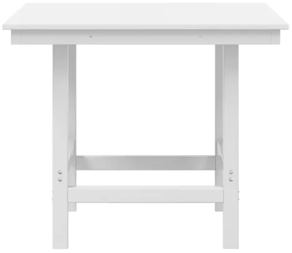 WestinTrends Outdoor HDPE 36" Square Patio Dining Table with Umbrella Hole